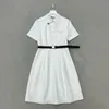 2023S女性ドレスファッションスリムなクラシックパターンシルムドレス夏のレディース服シンプル2色