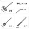 Escovas 45pcs kit de lama de roda de aço inoxidável para mini -broca de ferramentas rotativas acessórios 3 tipos de polimento dremel pincel 230414
