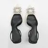 Zapatos de vestir 2023 Mujer Lujo Rhinestone Tacones altos Mujeres Sandalias de tacón Sexy Slingback Bombas Elegante Punta puntiaguda