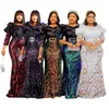 Plus Size Dresses 4xl 5xl 6xl 7xl 8xl Women's Sequin Embroidered Long Skirt Cocktail Bohemian Formal