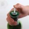 500 stücke Bar Werkzeuge Weiß Rotwein Belüfter Stecker Kappe Flasche Ausgießer Gießen mit Silikon Dichtung Stopper Trichter Abschaltung Grün farbe C15