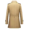 Trenchs pour hommes Solide classique hommes Trench manteau grande taille coupe-vent haute qualité affaires décontracté vent manteau hommes vêtements M8XL BF7987 231116