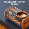 Haut-parleurs portables Transparent Mecha petit pistolet en acier haut-parleur Bluetooth audio-optique rythme caisson de basses série Bluetooth 5.0 petit haut-parleur créatif