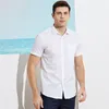 Fatos masculinos tenta talento Flagship Store manga curta verão vestido de negócios fino ajuste fino camisa branca profissional