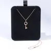 Co012 Key Shaped Necklace Solid Gold Pendant Necklaces Rose Gold Original Standard Necklace DIAMOND JEWELRY