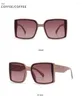 Solglasögon Fashion Catwalk Street Shooting Square Woman Gradient Color Lens Retro Brand Designer Sun Glasses 2023