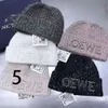 Loewee gorro designer de alta qualidade chapéu de luxo moda para mulheres chapéu de malha inverno novo versátil quente estudante chapéu de lã