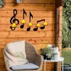 Ljusstakar Musikanmärkning Holder Wall Sconce Metal Candlestick Lamp 4 st järndekorationer för hemmakontor
