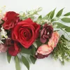 Fleurs décoratives fleur Swag décoration murale Rose coureur guirlande pour mariage arc Table centres de table porte