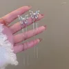 Boucles d'oreilles pendantes pour femmes, tendance, Design Unique, élégant, délicat, léger, luxe, papillon, perle, pompon, bijoux, cadeau de fête de mariage