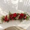 Fleurs décoratives fleur Swag décoration murale Rose coureur guirlande pour mariage arc Table centres de table porte
