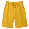 Pantalones para hombres de verano de algodón de algodón de tejido cortos de moda transfronterizos de color sólido