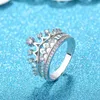 Anneaux de mariage Bague en forme de couronne Arrivée Princesse Style Femmes Doigt Haute Qualité CZ Zircone Bijoux de Fiançailles K099