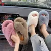 Chinelos inverno peludo 7cm grosso sola plataforma sapatos de pele falsa macio quente pelúcia chinelo apartamentos fofo slides fuzzy mulher 231115