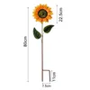 Trädgårdsdekorationer 2023 smidesjärn sol blomma roterande väderkvarn suower dekoration kreativ veranda terrass trädgårdsskötsel layout