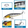 Iscas de pesca em água salgada Iscas de baixo Jerkbaits, 5,3 pol. Grande Minnow Crankbaits Bass Walleye Pike Iscas de natação (10 peças)