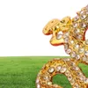 Hanger kettingen CZ Dragon voor vrouwen mannen goud kleur sieraden kubieke zirconia mascotte gelukssymbool cadeaus geheel 11694069