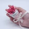 Kwiaty dekoracyjne 4pcs pudełko prezentowe Scrapbooking Mini Carnation Paper sztuczny bukiet na dekorację ślubną