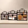 Case di trucco delle scatole di stoccaggio con impugnatura di cassetta compatta Capacità portatile Waterproof Cosmetic Organizer per viaggi domestici