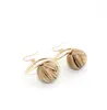 Dangle Earrings Arrived Selling 2 Colors Vintage Printing Wood Round Beads For Women Girls Fashion Jewelry Clothes Accessories