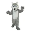 Costume de mascotte de loup gris de simulation taille adulte personnage de thème d'anime de dessin animé Carnaval pour hommes femmes Halloween robe de fête fantaisie de Noël