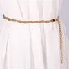 Belts Elegant Womens Golden Metal Waistband Waist Bridal Dress Belt Chain