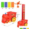 電気/RCトラック電気/RCトラックドミノマティックエレクトリック敷設小さな列車の子供教育玩具カラーフビルディングブロックSPLICI DH9X6
