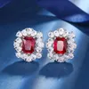 Ожерелье и серьги, комплект ювелирных изделий, медная подошва, позолоченная, модная имитация красного корунда, ретро темпераментное кольцо для женщин 10 14-7 9