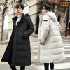 Męska puch Parkas Men Kurtka Długość Parka Parta 90% biały kaczka w dół płaszcz Mężczyźni zima biała kurtka z kapturem płaszcz męskie moda 231115