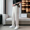 Herrbyxor Autumn Winter Kpop Fashion Style Harajuku Slim Fit Trousers Loose Casual All Match High Street Straight Cylinder Suit Pant