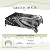 Table Cloth Elegant Marble Tablecloth Black White Liquid Rectangular Cover Tablecloths Modern Design For Party Dining Room