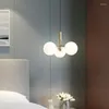 Lustres lustre moderne éclairage pour salle à manger chambre nordique verre maison décoration intérieure luminaire suspendu luminaire