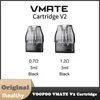 vate-kit infinity edition vmate-e vthru proキット用に0.7ohm/1.2ohmコイルに組み込まれたVoopoo vmate v2カートリッジ3mlポッド
