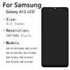 Original 6.5 "LCD för Samsung Galaxy A12 Display SM-A125F SCREE Digitizer med ram för Samsung A12 LCD A125 SM-A125F/DS Pekskärm Montering Bytesdelar