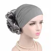 Beanieskull Caps Women Floral India Hat Flower Stretchy Beanie Turban Bonnet Chemo Cap för cancerpatienter Ladies Bandanas African Head Wrap 231116