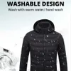 Giacche da uomo Uomo Donna Giacca riscaldata Giacca invernale autoriscaldata a prova di freddo Sci Abbigliamento riscaldato USB 2-21 Aree S-6XL Cappotti da trekking lavati 231116