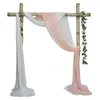 Decorazione per feste 70x600 cm Rush Chiffon Wedding Arch Draping Tessuto Terracotta Terracotta Draperia Solido Reception Reception Cancella