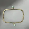 Pièces de sac accessoires 22 cm Kiss Lock tête en résine poignée de perle colorée bricolage artisanat sans vis matériel métal or 231116