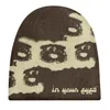 BeanieSkull Caps Unisex Winter Cool Cartoon Face Print вязаная ветрозащитная теплая шапка мужская панк-хип-хоп модная холодная шапка y2k шапки 231116