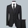 Costumes pour hommes Blazers Haute Qualité Blazer Gilet Pantalon Hommes Simple Business Élégant Mode Entretien D'embauche Gentleman Costume Slim 3piece 231115