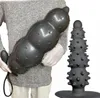 Sexspielzeug-Massagegerät, Durchmesser 13 cm, aufblasbarer Dildo-Partikel-Analplug mit 5 Perlen, eingebaute Silikonsäule, riesiger Hintern-Arsch-Dilatator9039746