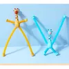 Teleskop Sug Cup Giraffe Toy Sensory Tubes för småbarn