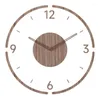 Väggklockor Creative Clock Wood Silent Large Decorative Battery Operated Non Ticking Analog Retro for Living Room