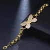 Link Armbanden Sugo Aankomstmode Glanzende goudkleur Delicatesse Microcrusted zirkoon hiphop armband voor trend vrouwen mooie sieradencadeau