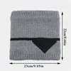 Scarves Winter Thicken Warm Neck Warmer Scarf Pipe For Men Fleece Lined Striped Knitted Cover Triangle Splicing Colors Tube