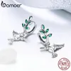 Stud 100% äkta 925 Sterling Silver kolibrier Hälsningar Bird Stud örhängen för kvinnor modeörhängen smycken SCE464 231115