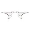 Stud Earrings Ms. WANGAIYAO Small Fresh And Lovely Stainless Steel Dinosaur Simple Pupils Ear Jewelry