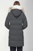 Canada Puffer Jackets Designer da donna Vera pelliccia di lupo Giacca a vento da esterno Jassen Capispalla con cappuccio Fourrure Manteau Piumino Cappotto Hiver Parka Doudoune