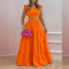 Work Dresses Sexy Solid Color Summer Women's Big Swing Two Piece Set Fashion Y2k Clothes Party Outfits For FemeninoTops & Skirts Sets