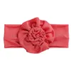 Haaraccessoires Baby Girls Headband 3D Flowers Toddler Kinderband Geboren Solid Color Elastic Headwar Cute Mode